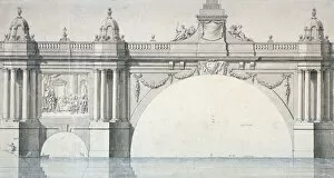 Blackfryars Bridge Gallery: Design by Robert Mylne for a section of Blackfriars Bridge, London, 1759. Artist