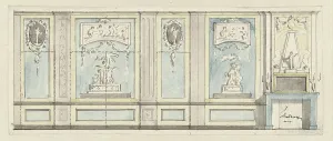 Wall Decoration Prints: Design for a room wall, c.1752-c.1819. Creator: Juriaan Andriessen