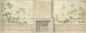 Jurriaan Andriessen Prints: Design for room wall for the D. Luden dining room, 1785. Creator: Juriaan Andriessen