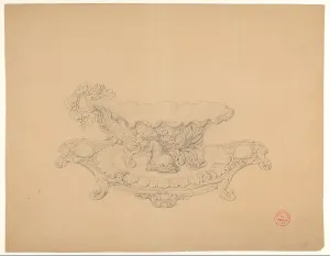 Design for a sauce boat on a saucer, c.1830. Creator: Workshop of Charles Nicolas Odiot