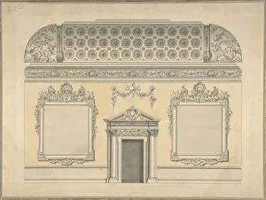 Design for Section of a Rococo Room, with a Coved Ceiling and Ornamented Corinthian
