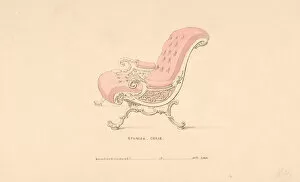 Chairs Collection: Design for Spanish Chair, 1835-1900. Creator: Robert William Hume