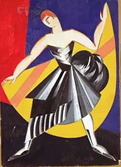 Scenic Design Prints: Design of the Spanish costume for dancer Elsa Kruger