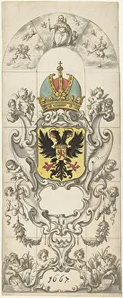 Pieter Jansz Prints: Design for stained glass window 10 donated by the Rijnland Water Board