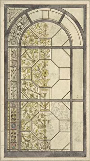 Crace Gallery: Design for Stained Glass Windows, 19th century. Creator: John Gregory Crace