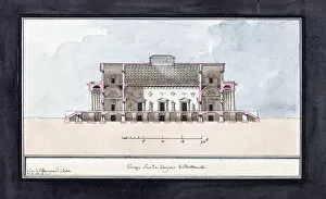 Neva River Collection: Design of the Stock Exchange Building in Saint Petersburg, 1804
