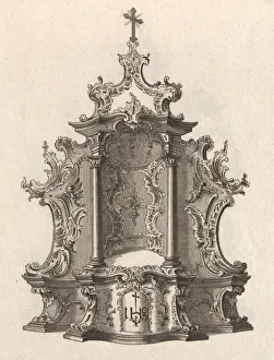 Tabernacle Prints: Design for a Tabernacle, Plate 2 from the series Tabernacle, Printed ca. 1750-56