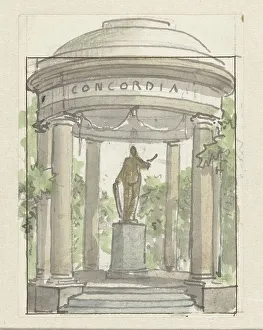 Design for a temple of concord, c.1752-c.1819. Creator: Unknown