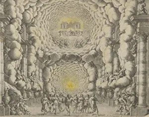 Silvestre Israel Prints: Design for a theater set created by Giacomo Torelli da Fano for the ballet Les Noces de