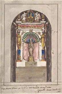 Design for a Tribune. ca. 1866. Creator: Anon