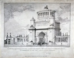 Proposal Prints: Design for a triumphal arch at Hyde Park in commemoration of the victory at Waterloo in 1815