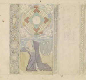Derkinderen Anthonie Antoon Prints: Design for the Tweede Bossche Wand: vision of John of Patmos