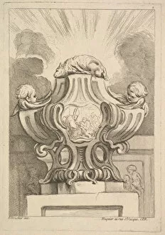 Chez Huquier Gallery: Design for an Urn, 1725-72. Creator: Gabriel Huquier