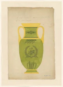 Lime Green Prints: Design for a vase of Sèvres porcelain, c.1805-c.1815. Creator: Unknown