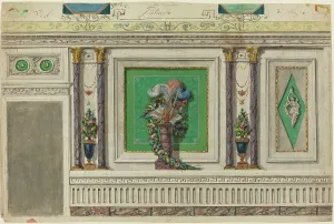 Urns Prints: Design for a Wall of a Music Room [recto]. Creator: Unknown