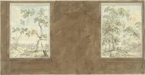 Wall Decoration Prints: Design for wall painting in the hall of Jan de Groot