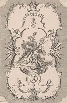 Design for Wallpaper 'L'Innocent Badinage, or Boys at Play', ca. 1745-50. ca