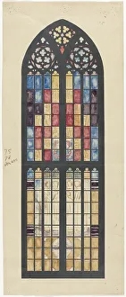 Holst Richard Roland Prints: Design for window in the South Transept of the Dom in Utrecht