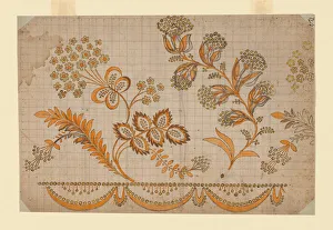 Design for a Woven Textile, France, 19th century. Creator: Unknown Design for a Woven Textile, France, 19th century. Creator: Unknown