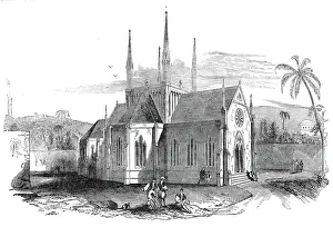 Mount Zion Prints: Designed Protestant church on Mount Zion, 1845. Creator: Unknown