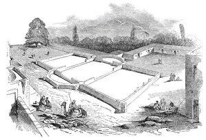 Foundations Prints: Designed Protestant church on Mount Zion - present state of the building, 1845