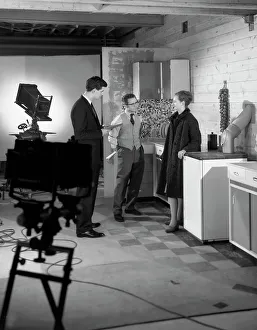 Mexborough Prints: Designer in a photographic studio, Mexborough, South Yorkshire, 1964