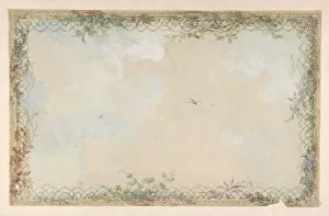 Designs for Ceilings with Clouds and Birds, 19th century. Creator: Charles Monblond