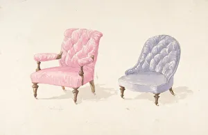 Designs for Two Chairs, 1841-84. Creator: Charles Hindley & Sons