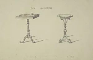 R W Hume Prints: Two Designs for Flower Stands, 1835-1900. Creator: Robert William Hume