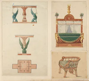 Griffin Prints: Designs for Furniture, ca. 1800-ca. 1840. Creators: Pierre Antoine Bellangé