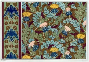 Designs for wallpaper borders and printed fabric, pub. 1897. Creator: Maurice Pillard Verneuil