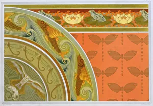Lanimal Dans La Decoration Prints: Designs for wallpaper borders, pub. 1897. Creator: Maurice Pillard Verneuil (1869?1942)