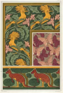 Lanimal Dans La Decoration Prints: Designs for wallpaper borders and silk fabric