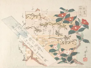 Ryuryukyo Shinsai Prints: Designs of Writing-Paper with Flowers, 19th century. 19th century. Creator: Shinsai