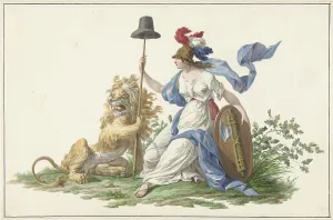 Batavian Prints: Desing for the flag of the Batavian Navy, 1796, (1796). Creator: Dirk Langendijk