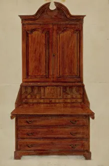 Chests Prints: Desk, 1935/1942. Creator: Franklin C. Moyan