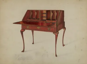 Bialostosky Ruth Prints: Desk, 1935/1942. Creator: Ruth Bialostosky