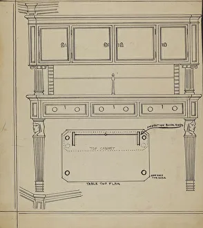 Artists Notes Prints: Desk, 1936. Creator: Frank Wenger