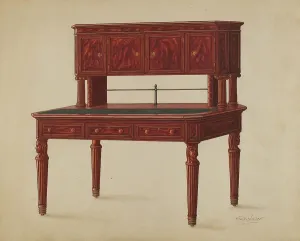 Bureau Prints: Desk, 1936. Creator: Frank Wenger