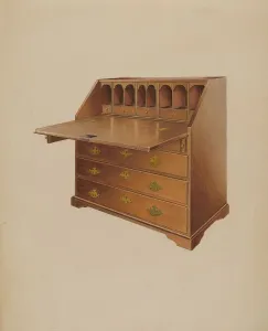 Drawers Prints: Desk, 1937. Creator: Albert Ryder