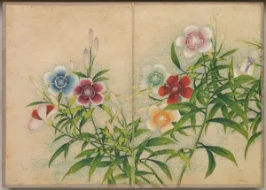 Zhang Ruoai Chinese Gallery: Desk Album: Flower and Bird Paintings (Pinks), 18th Century. Creator: Zhang Ruoai (Chinese)