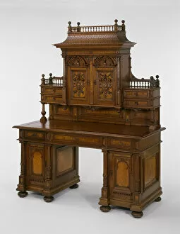 Desk Gallery: Desk and Bookcase, 1893. Creator: Ladislaus Zdzieblowski