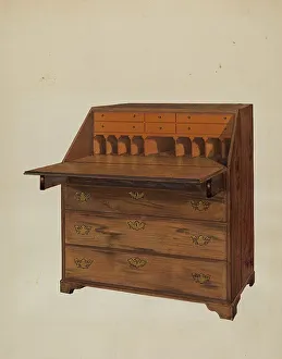 Weiss Fred Prints: Desk, c. 1936. Creator: Fred Weiss