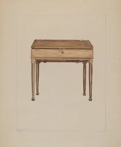 Jackson Frederick Prints: Desk, c. 1936. Creator: Frederick Jackson