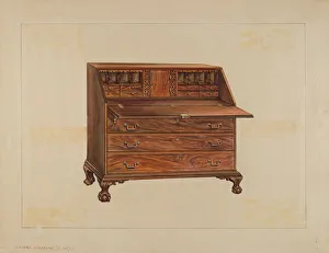 Bureau Prints: Desk, c. 1936. Creator: Isadore Goldberg