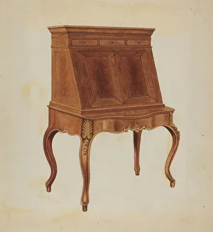 Rex F Bush Prints: Desk, c. 1936. Creator: Rex F Bush