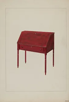 Desk Gallery: Desk, c. 1937. Creator: George Fairbanks