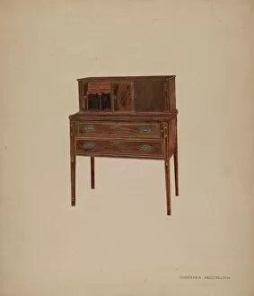 Drawers Gallery: Desk, c. 1938. Creator: Dorothea A. Farrington