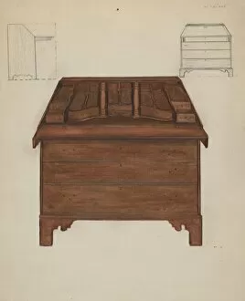 Desk, c. 1940. Creator: Edna C. Rex