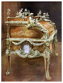 Desk of Louis XV, the Louvre, Paris, 1911-1912.Artist: Edwin Foley Desk of Louis XV, the Louvre, Paris, 1911-1912.Artist: Edwin Foley